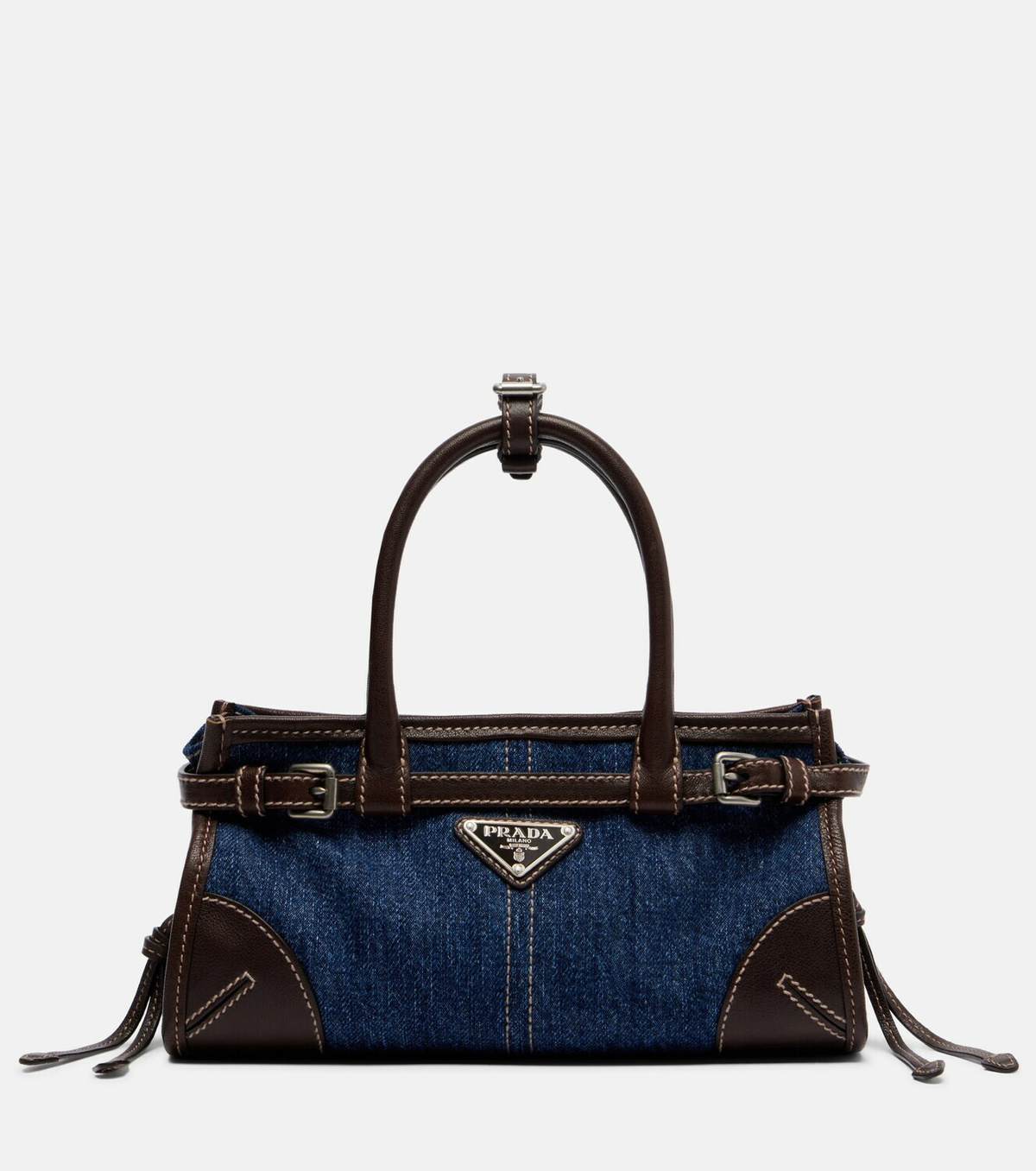 Prada Prada Bonnie Small denim top-handle bag