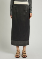 Rohe Inside-out Stretch-wool Midi Skirt Dark Grey