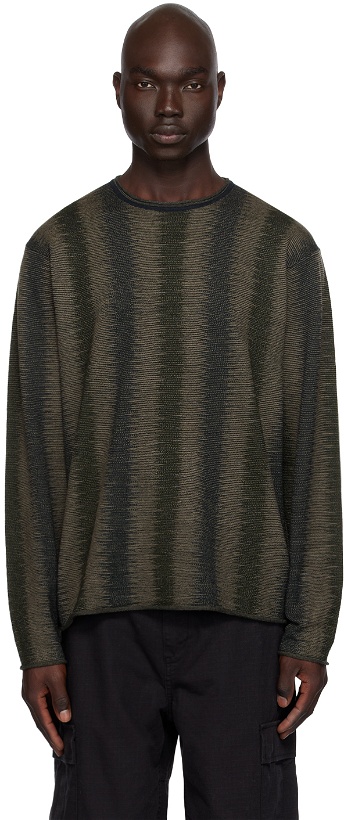 Photo: Stüssy Khaki Shadow Stripe Sweater