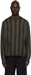 Stüssy Khaki Shadow Stripe Sweater