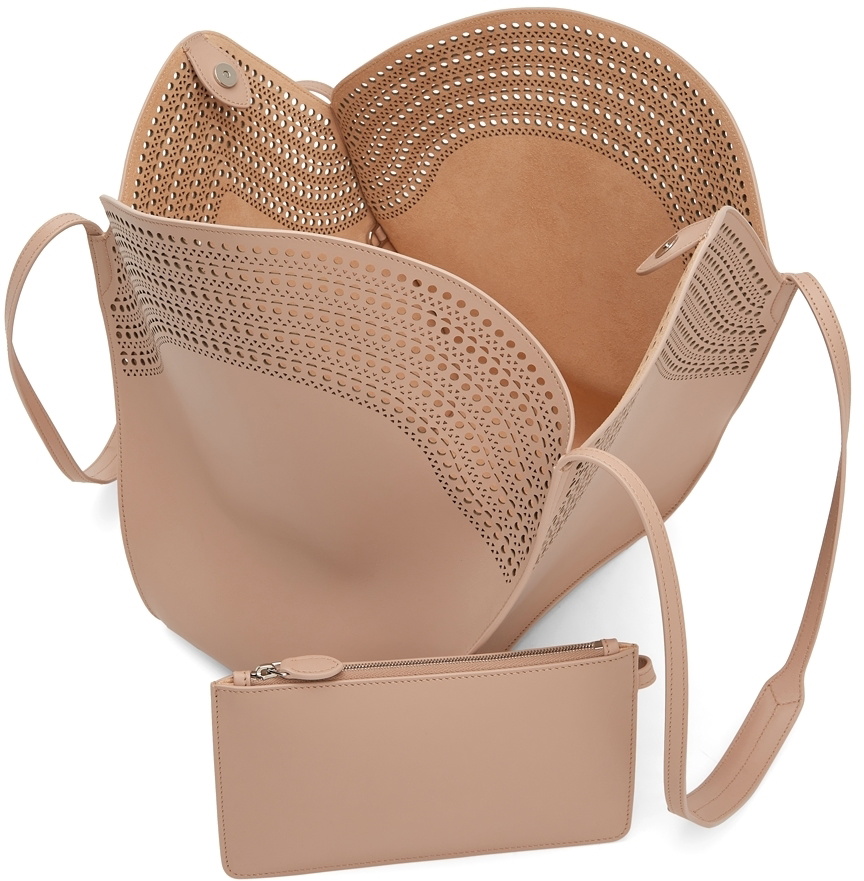 ALAÏA Beige Mini Lili 24 Tote ALAÏA