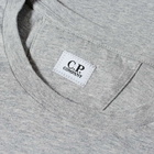 C.P. Company Men's Small Stitch Block Logo T-Shirt in Grey Melange