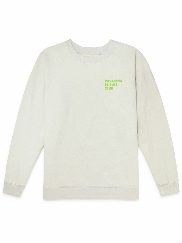 Photo: Pasadena Leisure Club - Logo-Print Cotton-Jersey Sweatshirt - Gray
