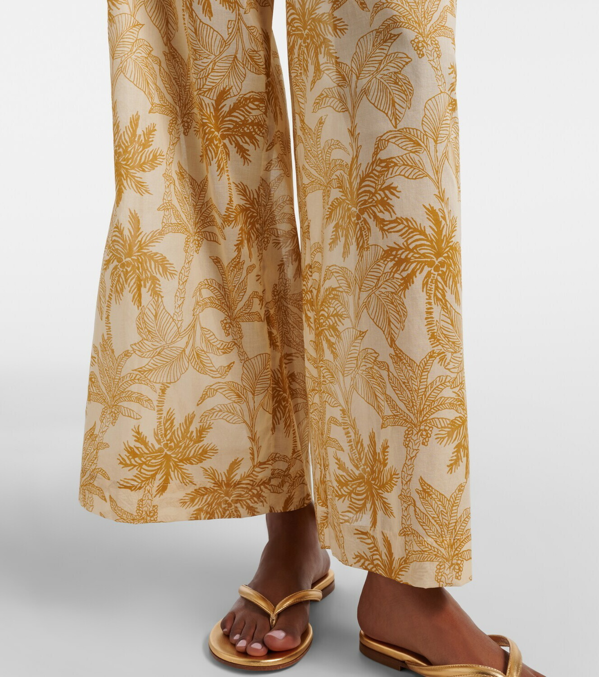Eres Itinerant printed cotton wide-leg pants