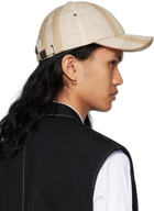 Burberry Beige Check Logo Detail Baseball Cap