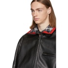 Balenciaga Black Leather Layered Jacket