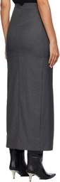 REMAIN Birger Christensen Gray Pencil Midi Skirt