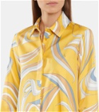 Pucci Printed silk twill shirt dress