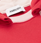 AMBUSH® - Logo-Embroidered Patchwork Loopback Cotton-Jersey Hoodie - Pink