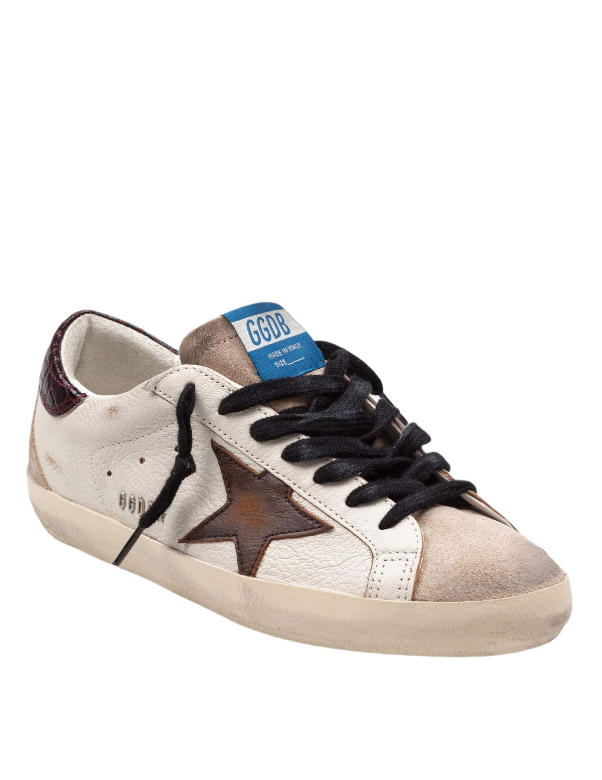 Golden Goose Super Star Sneakers In Leather And Suede Color Beige And Brown