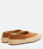 Gabriela Hearst Strength crochet raffia-trimmed suede flats