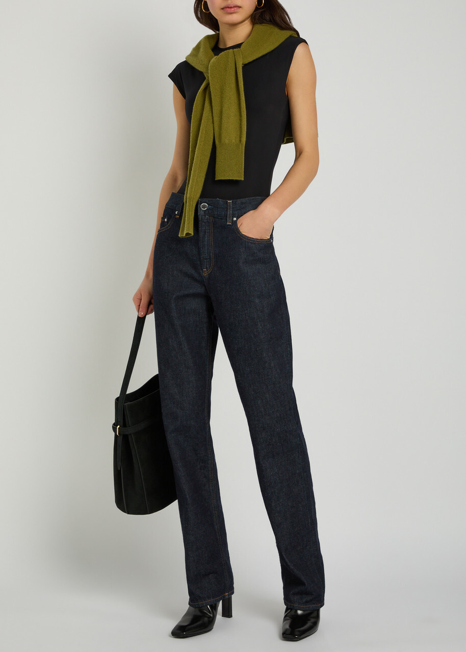 Agolde Agata Stretch-polyamide Bodysuit Black