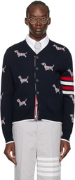 Thom Browne Navy Hector Icon Cardigan