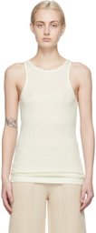 by Malene Birger Off-White Amieeh Racer Tank Top