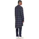 House of the Very Islands Blue Check X-Long Shirt