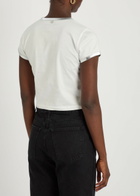 Rabanne Printed Cotton T-shirt White And Black