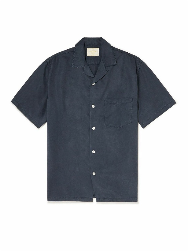 Photo: Portuguese Flannel - Dogtown Convertible-Collar TENCEL™ Lyocell Shirt - Blue