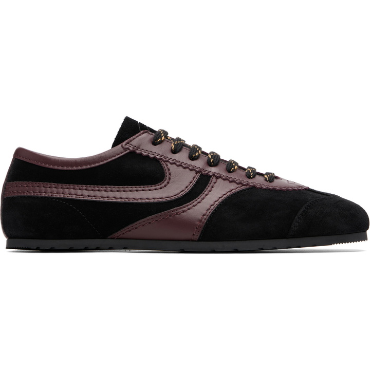 Photo: Dries Van Noten Black & Purple Suede Sneakers