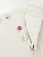 Kiton - Tapered Lyocell-Blend Twill Trousers - Neutrals