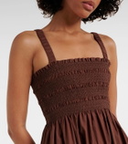 Heidi Klein Grasse shirred cotton poplin midi dress