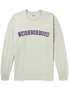 Neighborhood - University Logo-Print Cotton-Jersey T-Shirt - Neutrals