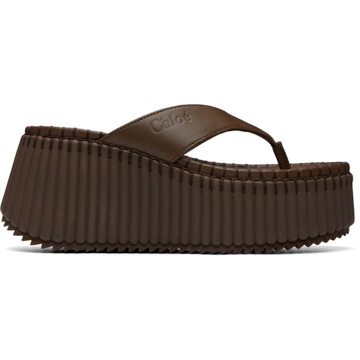 Photo: Chloé Brown Napa Wedge Heeled Sandals