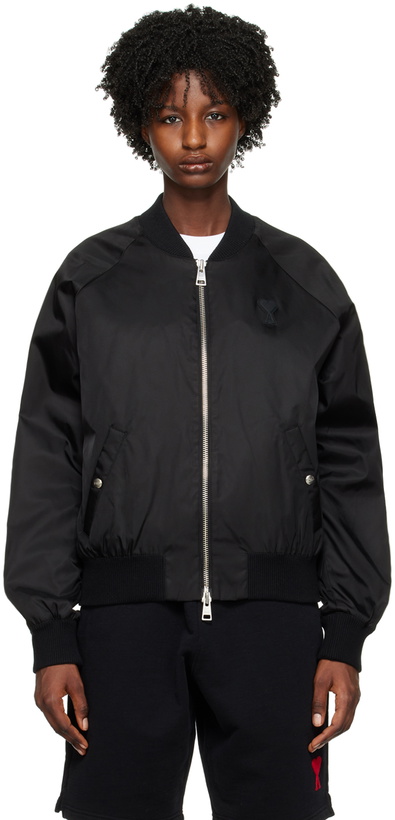 Photo: AMI Alexandre Mattiussi Black Zip Bomber Jacket