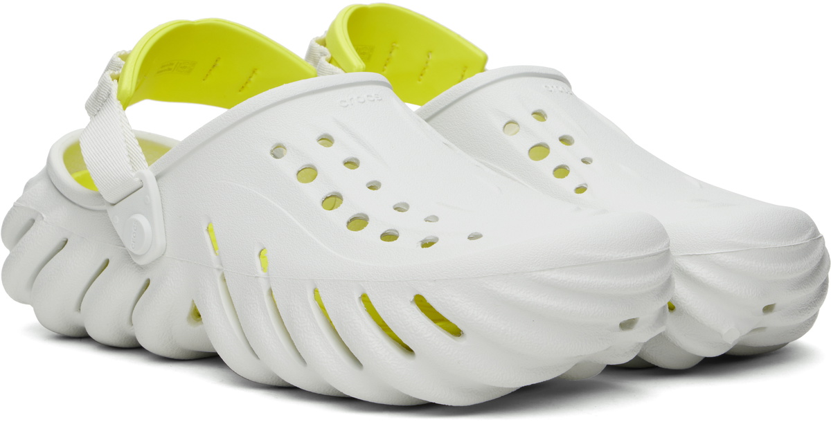 【関税込み】Crocs ホワイト＆イエロー Echo サンダル Crocs White & Yellow Echo Sandals Crocs