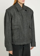 Stella Mccartney Herringbone Wool Jacket Grey