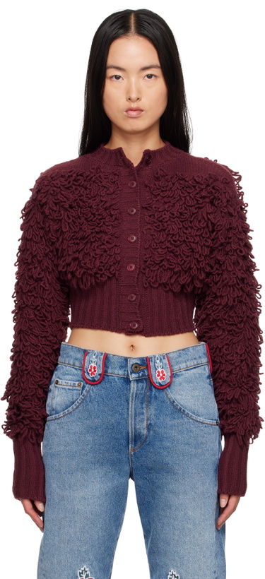 Photo: Molly Goddard Burgundy Monica Cardigan