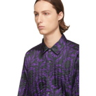 Dries Van Noten Purple and Black Constable Shirt