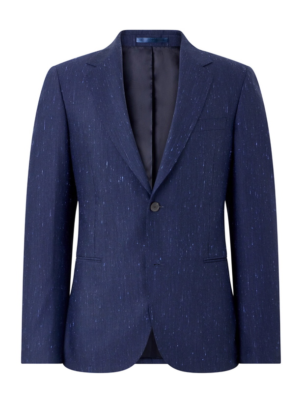 Photo: Mr P. - Wool and Silk-Blend Dupioni Suit Jacket - Blue