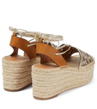 Tory Burch Leather platform espadrilles
