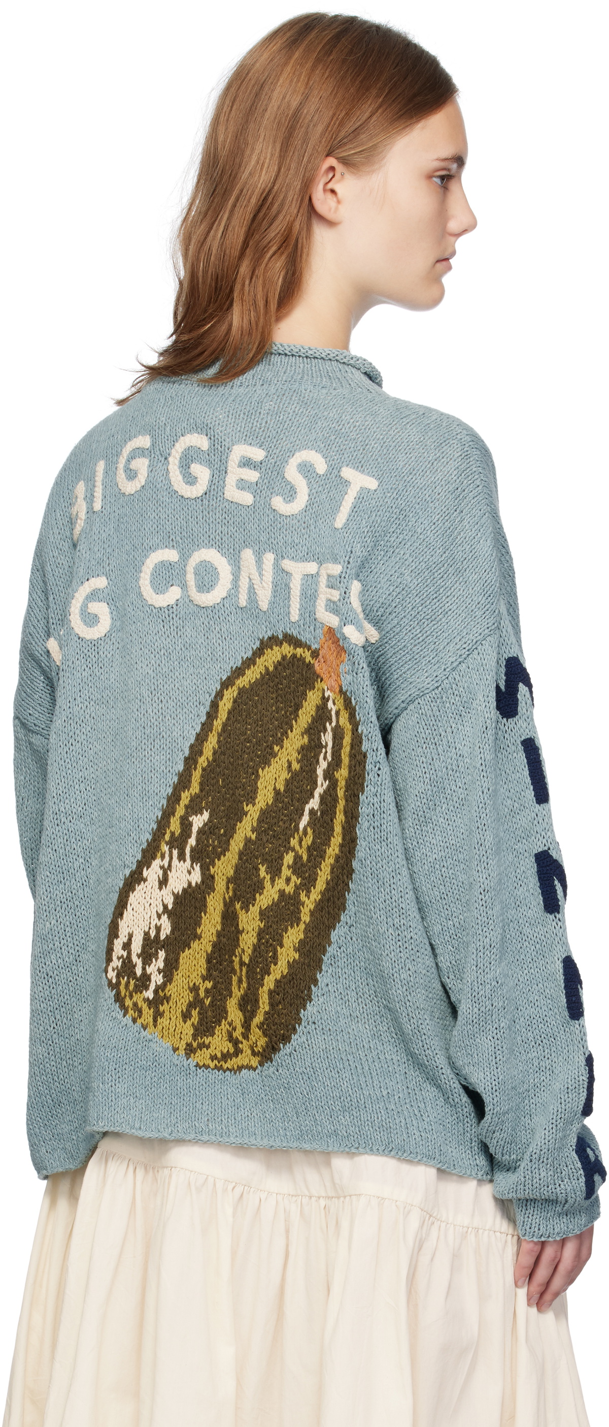 Story mfg. Blue Twinsun Knit Rollneck Sweater