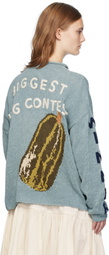 Story mfg. Blue Twinsun Knit Rollneck Sweater