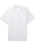 NN07 - Miyagi Camp-Collar Linen Shirt - White