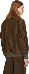 sacai Brown Sponge Pullover Sweatshirt
