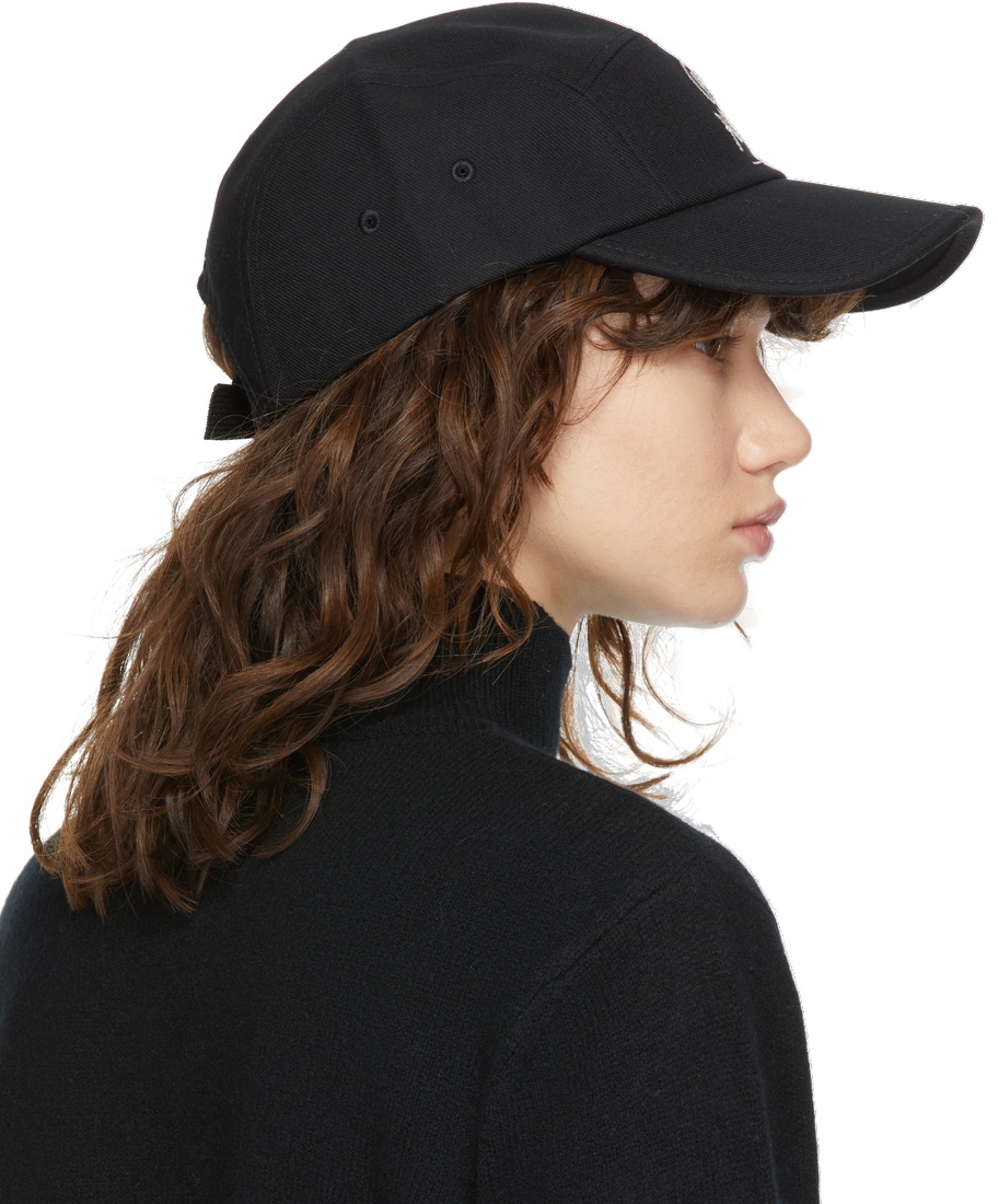 Maison Kitsuné Black 'Cafe Kitsuné' Five-Panel Cap Maison Kitsune