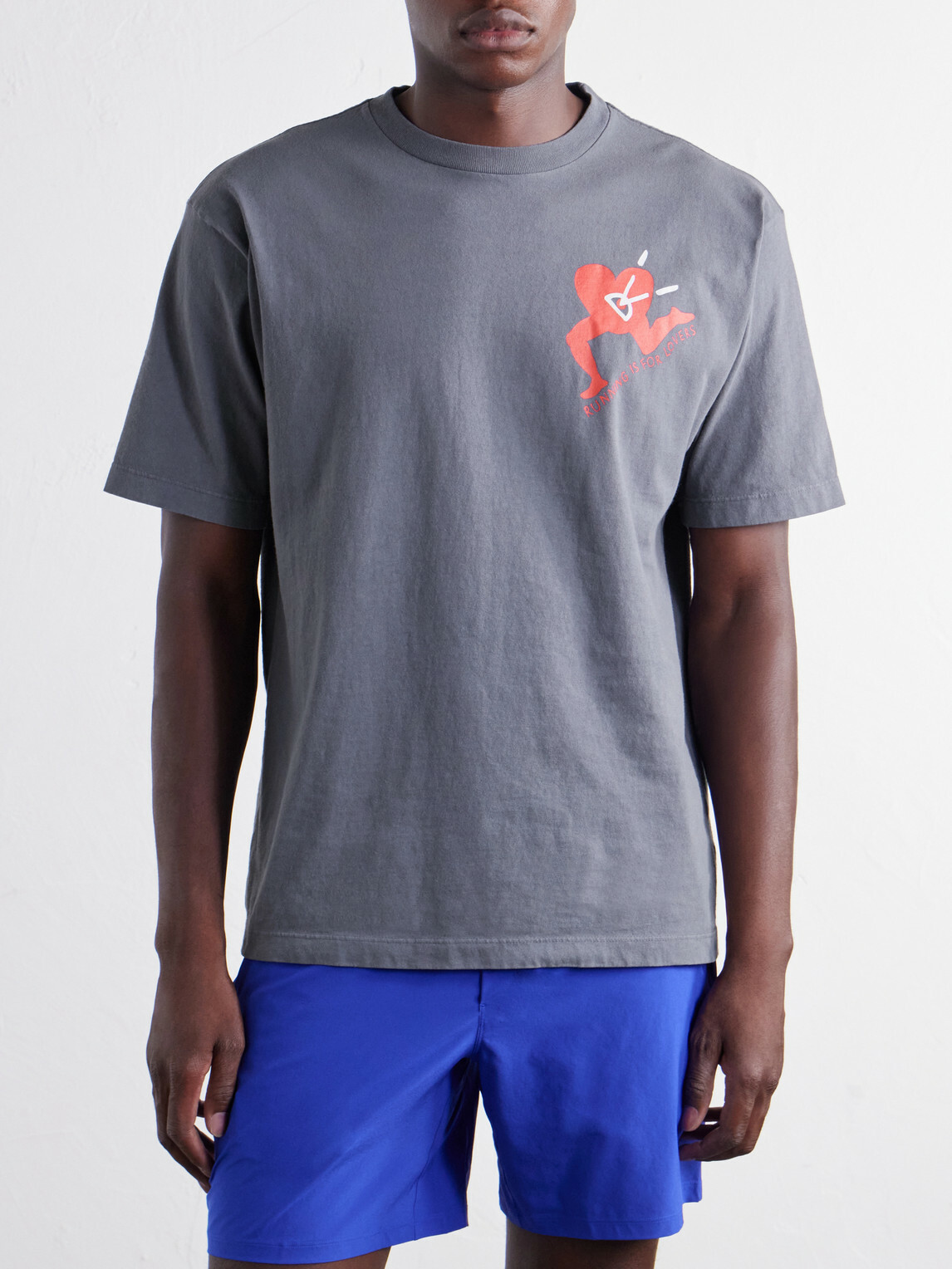 DISTRICT VISION - California Printed Cotton-Jersey T-Shirt - Gray
