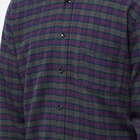 Portuguese Flannel Men's Blom Check Button Down Shirt in Green/Navy/Red