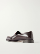 Brunello Cucinelli - Suede Penny Loafers - Burgundy