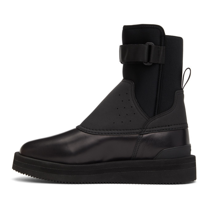 Toga Black Suicoke Edition Perforated Buckled Boots Toga Pulla