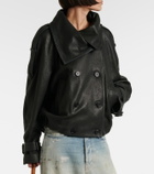 Acne Studios Double-breasted leather jacket