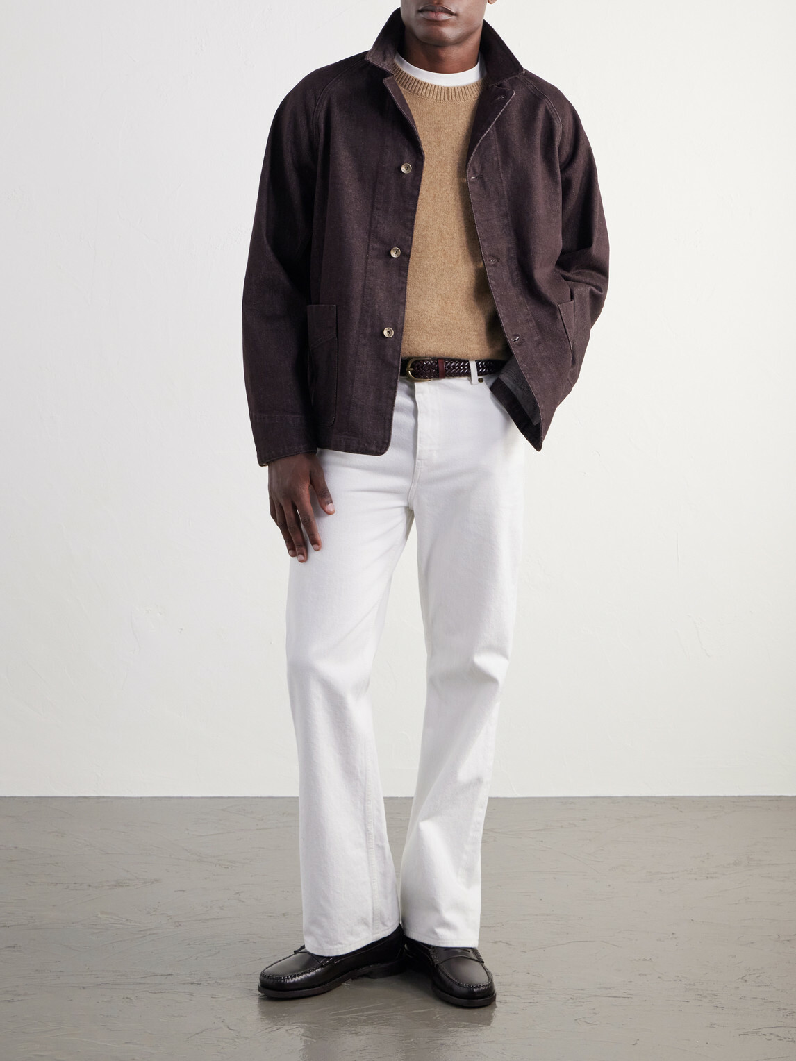 NN07 - Aiko Organic Denim Blouson Jacket - Brown