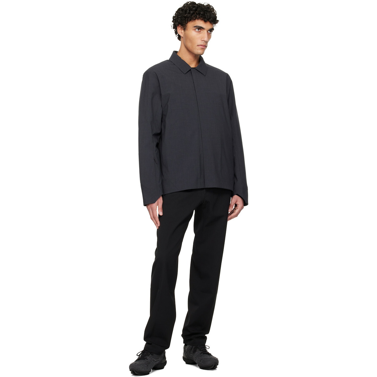 Veilance Black Voronoi Wool Trousers