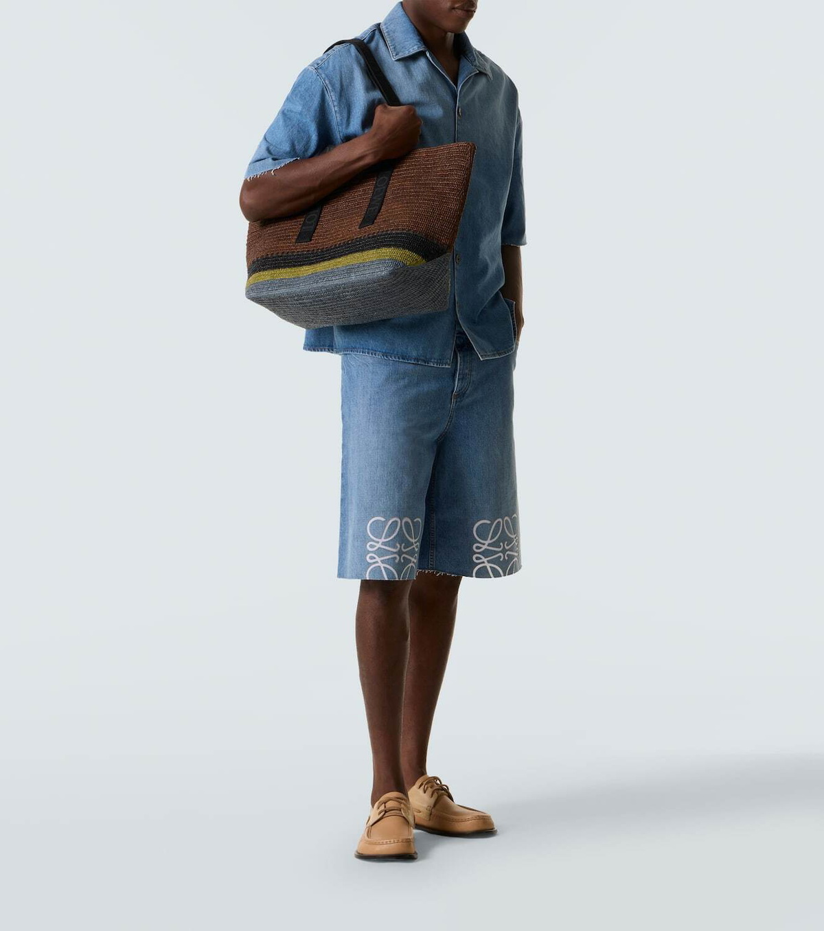 Loewe Anagram denim shorts