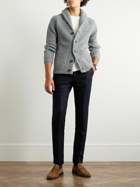 Thom Sweeney - Straight-Leg Pleated Wool and Cashmere-Blend Drawstring Trousers - Blue