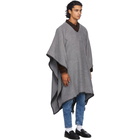 Off-White Grey Oversized Arrows Poncho