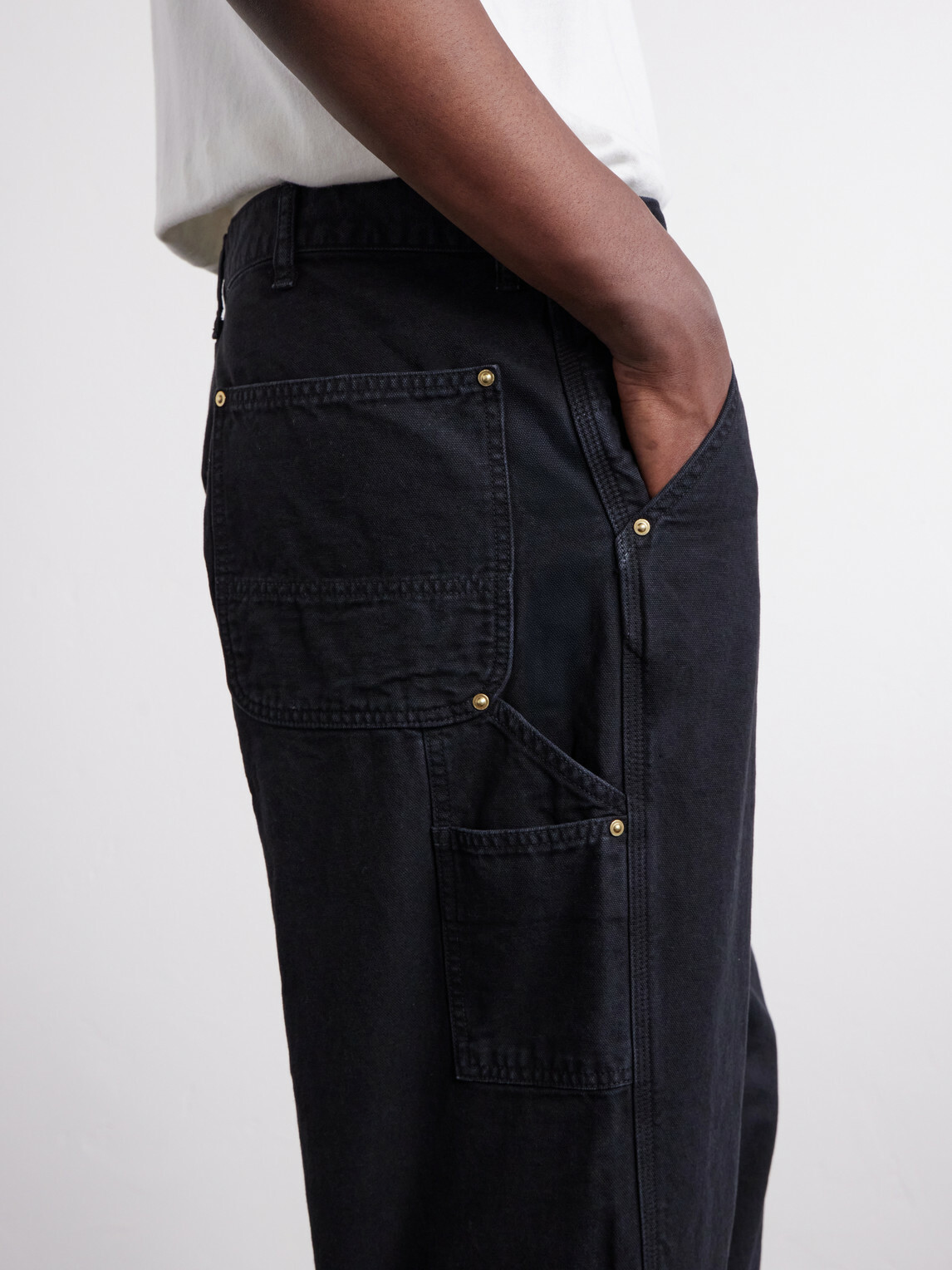 OrSlow - Oxford Painter Straight-Leg Cotton-Twill Trousers - Black