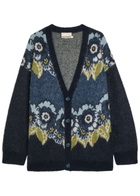 Alemais Madalena Floral-intarsia Knit Cardigan Multicoloured